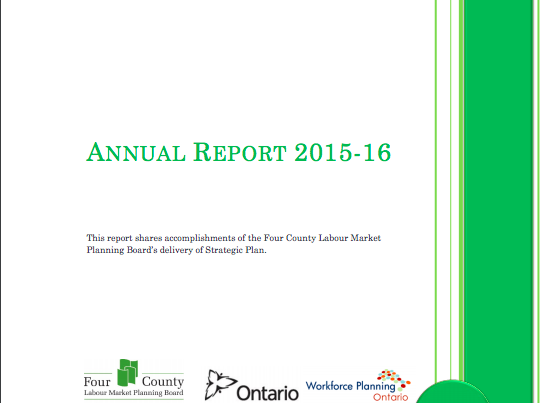 Annual Report 2015-2016 - Four County Labour Market Planning Board